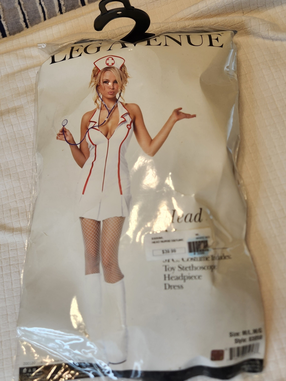 Leg Avenue White Nurse Costume with Red Trim